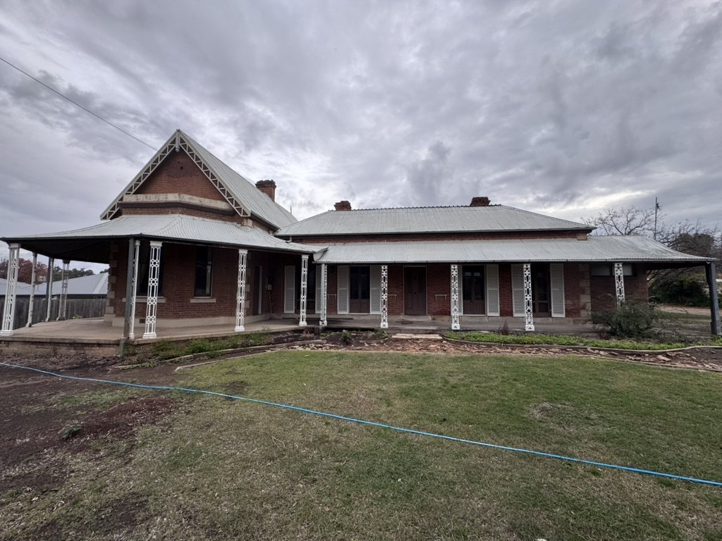 Clarendon: front elevation of the homestead before works